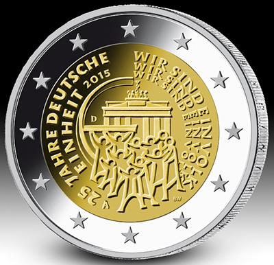 25 years of German Unity coin