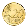 Euro coin common side 20 cents, new design
