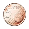 Euro coin common side 5 cents