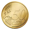 Euro coin common side 50 cents, new design
