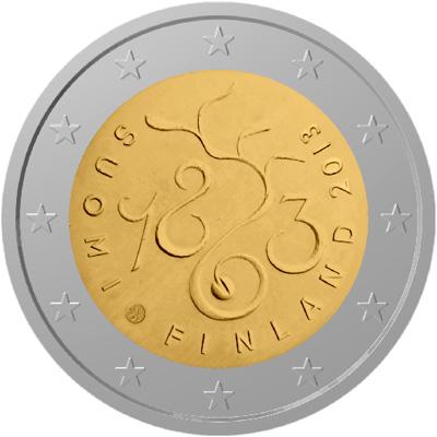 The 150th Anniversary of Parliament of 1863 when regular Parliament sessions started in Finland coin