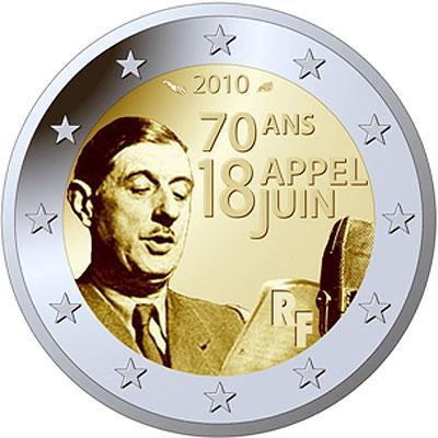 70th anniversary of the appeal of 18 June coin