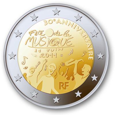 The 30th anniversary of the Music Day (Fête de la musique) coin