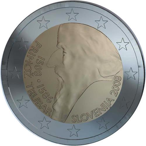 500th anniversary of the birth of Primož Trubar coin