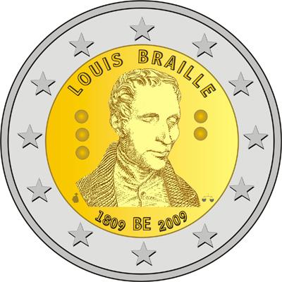 200th anniversary of Louis Braille's birth coin