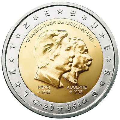 Grand Duke Henri and Grand Duke Adolphe coin