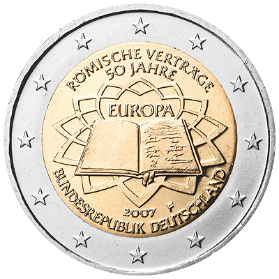 50th anniversary of signing of the Treaty of Rome - Germany coin