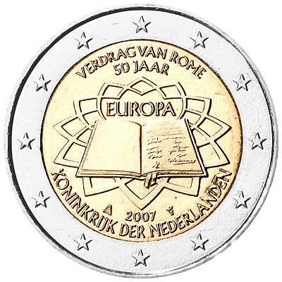 50th anniversary of signing of the Treaty of Rome coin