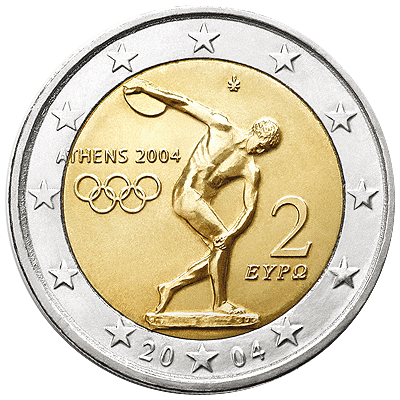 Athens Olympic Games in 2004 coin