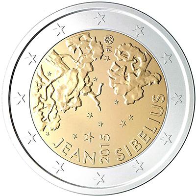 The 150th anniversary of the birth of composer Jean Sibelius coin