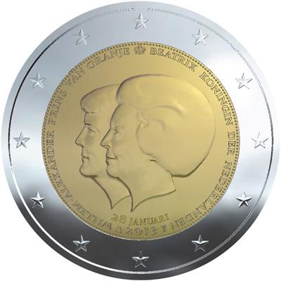 The announcement of the abdication of the throne by Her Majesty Queen Beatrix coin