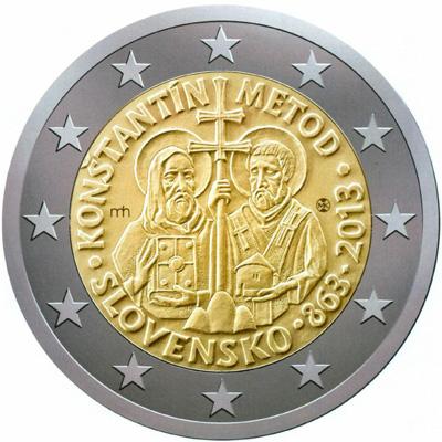 The 1150th anniversary of the advent of the Mission of Constantine and Methodius to the Great Moravia coin