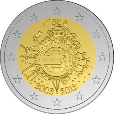 10 years of euro cash - Belgium coin