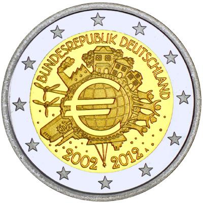 10 years of euro cash - Germany coin