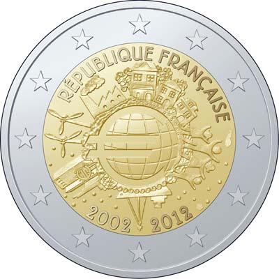 10 years of euro cash - France coin