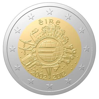 10 years of euro cash - Ireland coin