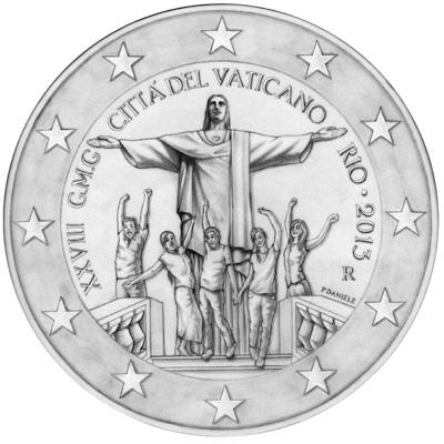 The 28th World Youth Day to be celebrated in Rio de Janeiro in July 2013 coin