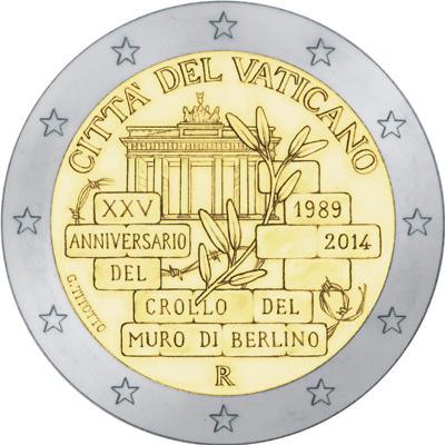 25th anniversary of the fall of the Berlin Wall coin