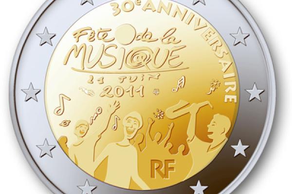 The 30th anniversary of the Music Day (Fête de la musique) coin