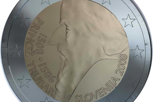 500th anniversary of the birth of Primož Trubar coin