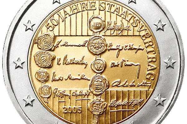 50th anniversary of the Austrian State Treaty coin