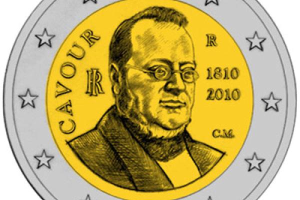 200th anniversary of Cavour's birth coin