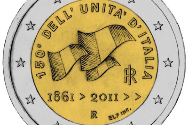 The 150th anniversary of the unification of Italy coin