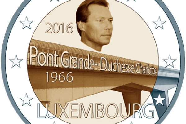 The 50th anniversary of the bridge "Grand Duchess Charlotte" coin