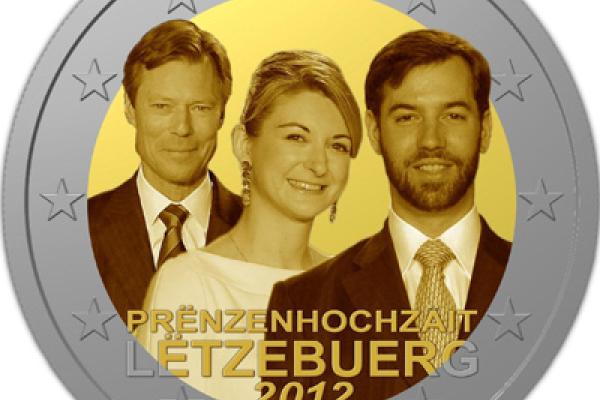 The wedding of the Heir Grand-Duke Guillaume with the Countess Stéphanie de Lannoy coin