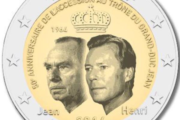 50th anniversary of the accession to the throne of the Grand-Duke Jean coin