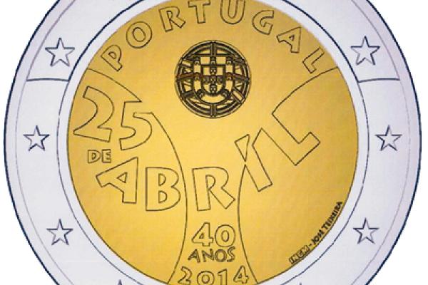 The 40th Anniversary of the 25th April Revolution coin