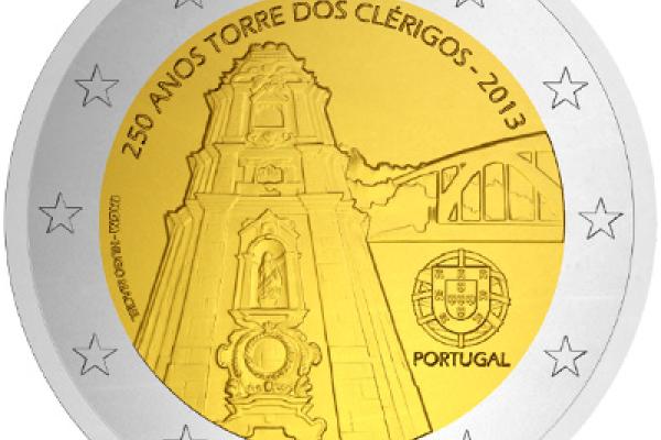 The 250th anniversary of the construction of "Torre dos Clérigos" coin