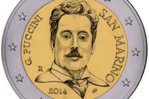 90th anniversary of the death of Giacomo Puccini coin