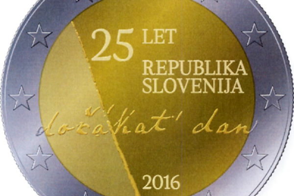 The 25th anniversary of independence of the Republic of Slovenia coin