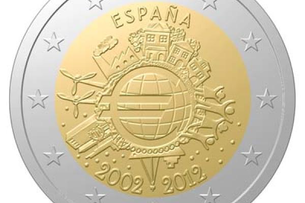 10 years of euro cash - Spain coin