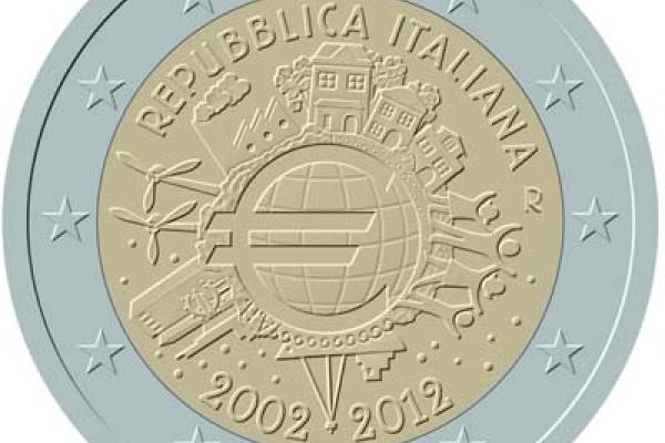 10 years of euro cash - Italy coin