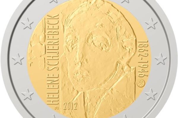 Finnish euro coin for the 150th anniversary of the birth of the artist Helene Schjerfbeck